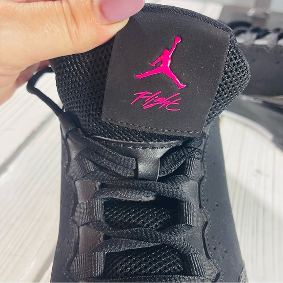 Nike Air Jordan Flight Origin 2 GS ~ Hyper Pink & Black Sneakers | Size 6.5 Y - Picture 7 of 12